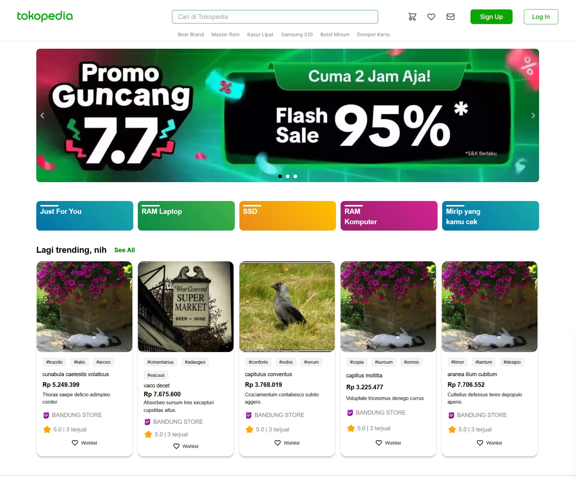 Tokopedia Clone preview